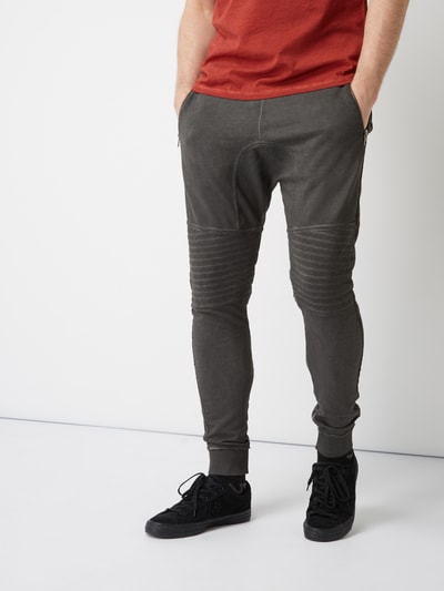 Tigha Sweatpants im Biker-Look Anthrazit Melange 4