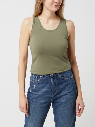 s.Oliver RED LABEL Top z szerokimi ramiączkami Khaki 4