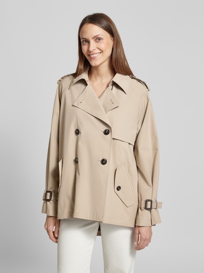 WHITE LABEL Kurzmantel mit Reverskragen Beige 4