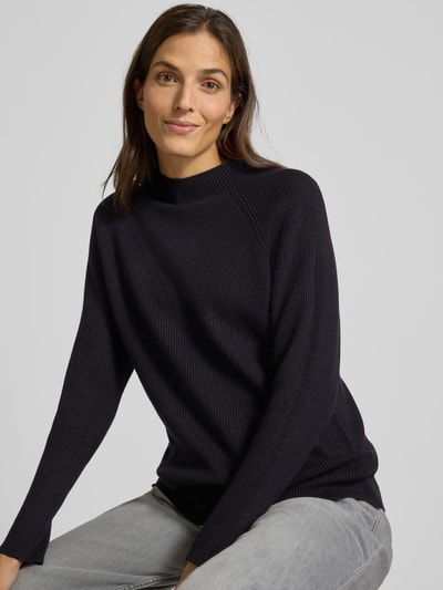 Soyaconcept Strickpullover mit gerippten Abschlüssen Modell 'KANITA' Black 3