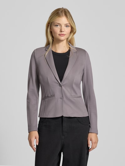 Only Żakiet o kroju regular fit z mieszanki wiskozy ‘POPTRASH LIFE’ Średnioszary melanż 4