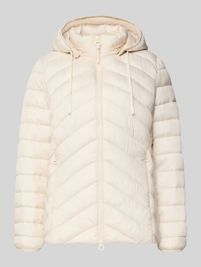 Productfoto, Regular Fit Steppjacke met afneembare capuchon van s.Oliver RED LABEL, effen, lange mouwen, ritszakken, crèmekleur