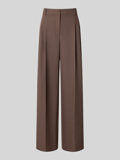 Jake*s Collection Hose mit Bundfalten Schoko 2