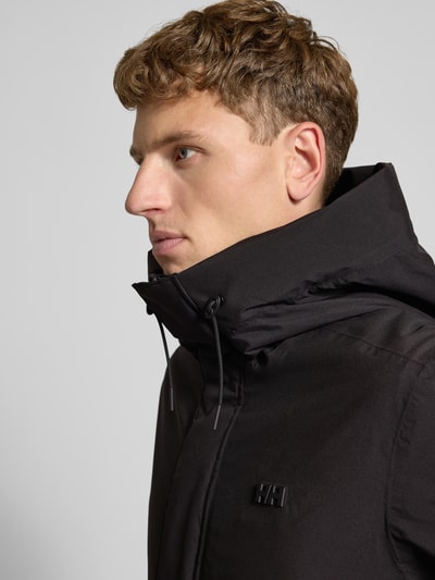Helly Hansen Regular fit lange jas met capuchon, model 'Munich' Zwart - 3