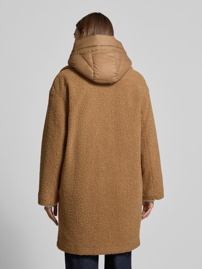 Christian Berg Woman Selection Teddy-Mantel mit Steppeinsatz und Knopfverschluss Mittelbraun 5