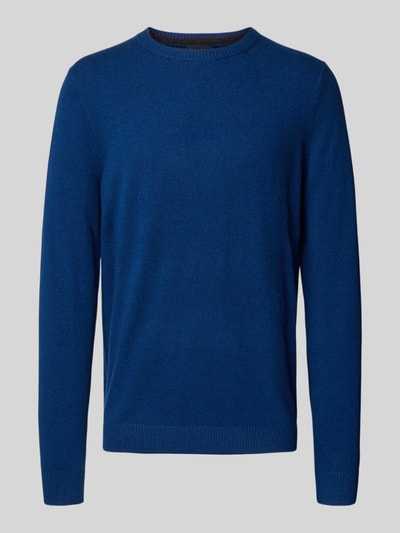 Christian Berg Men Sweter z kaszmiru o kroju regular fit z okrągłym dekoltem Granatowy melanż 2