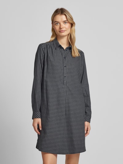 Tom Tailor Regular Fit Minikleid aus Flanell Dunkelgrau 4