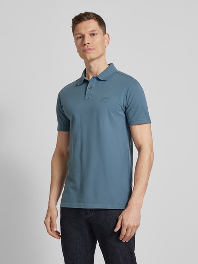 camel active Regular fit poloshirt met logostitching Jeansblauw - 4