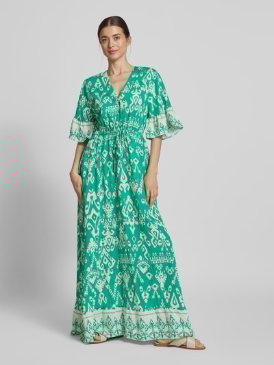 B.Young Maxikleid mit V-Ausschnitt Modell 'JASMINA' Gruen 4