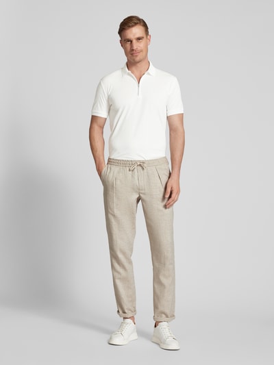 SELECTED HOMME Regular Fit Poloshirt mit Reißverschlussleiste Modell 'FAVE' Weiss 1