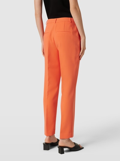 comma Stoffen broek met persplooien Oranje - 5