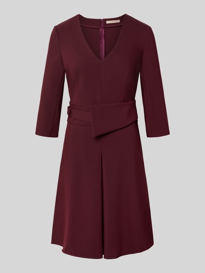 Rinascimento Knielanges Cocktailkleid mit V-Ausschnitt Bordeaux 2