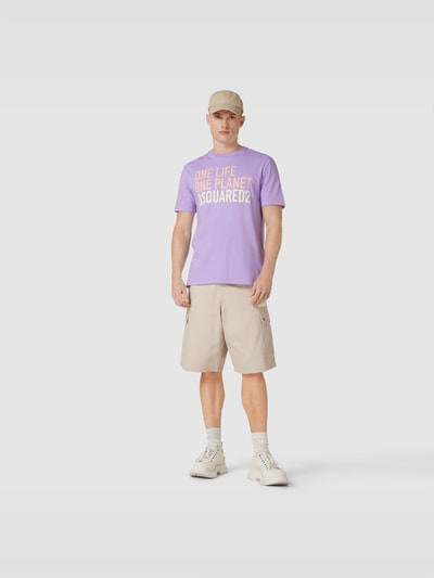 Dsquared2 T-Shirt mit Label-Print Lavender 1