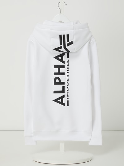 Alpha Industries Hoodie mit Logos Weiss 3