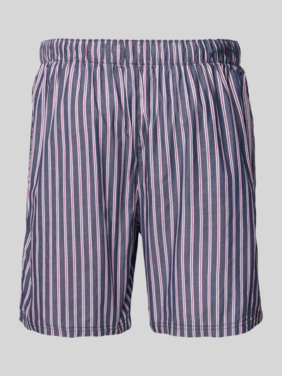 Christian Berg Men Relaxed Fit Pyjama Shorts aus reiner Baumwolle Dunkelblau 3