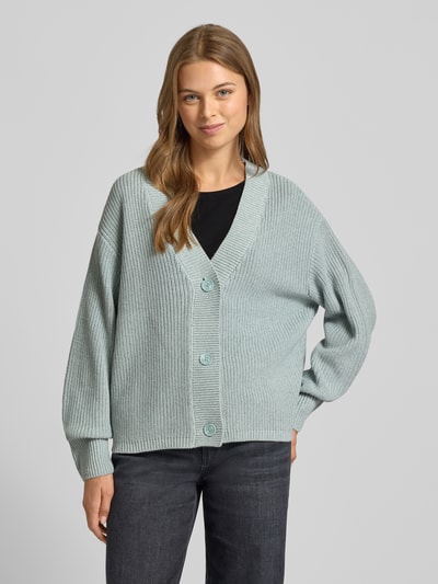 Tom Tailor Denim Regular Fit Strickjacke aus Baumwoll-Mix Schilf 4