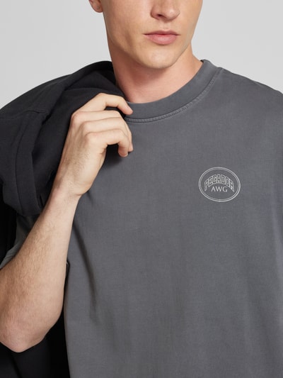 Pegador Oversized T-Shirt mit Label-Print Modell 'SYMEN' Hellgrau 3