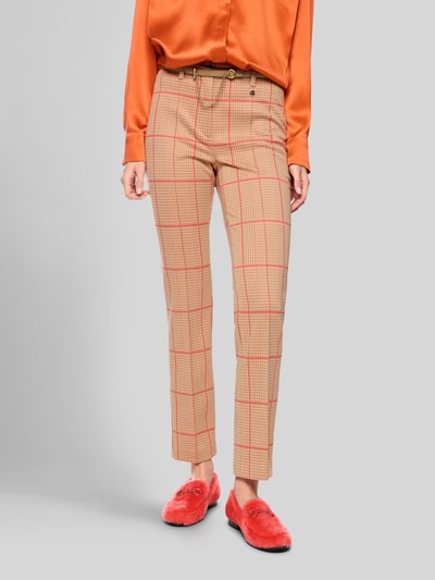 Marc Cain Smalle broek met kettingdetail Camel - 4