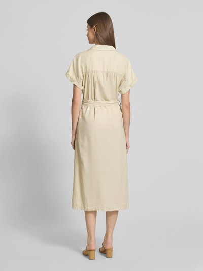 s.Oliver RED LABEL Relaxed fit overhemdjurk van linnenmix Zand - 5