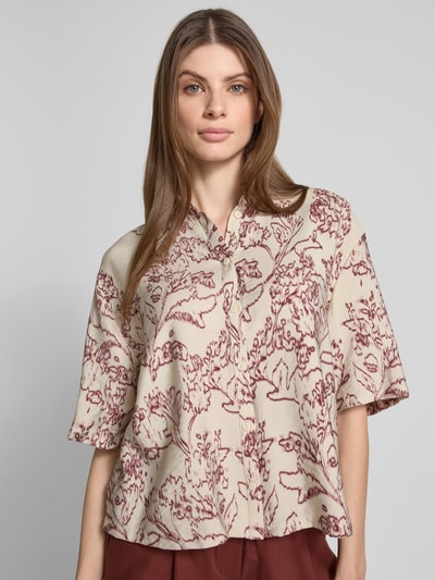 JAKE*S STUDIO WOMAN Blouse van viscosemix met 1/2-mouwen Roestrood - 3