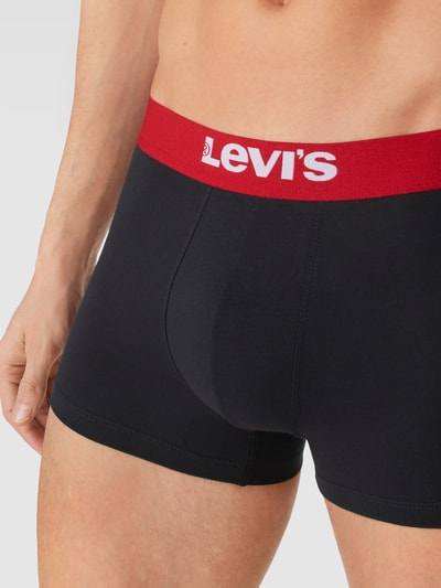 Levi's® Obcisłe bokserki z elastycznym paskiem z logo model ‘SOLID BASIC TRUNK’ Czerwony 3