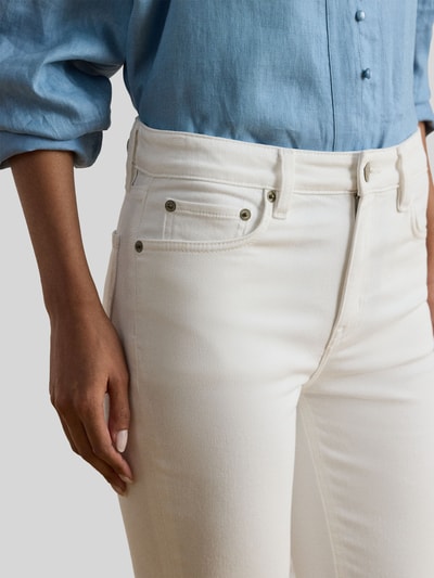 Lauren Ralph Lauren slim fit bootcut jeans van katoenmix Wit - 3