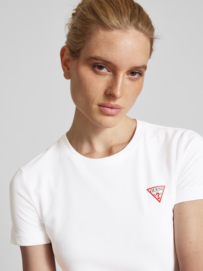 Guess T-Shirt mit Label-Print Weiss 3