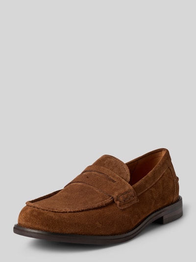 Produktfoto, Loafer aus echtem Rindsleder Modell 'STEVEN' von Vagabond, braunes Wildleder, glatte Oberfläche, schlichte Form, Herren Loafer von Vagabond