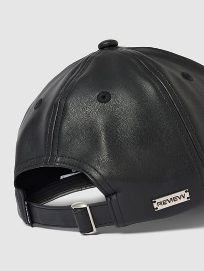 REVIEW Baseballpet met labeldetail Zwart - 3