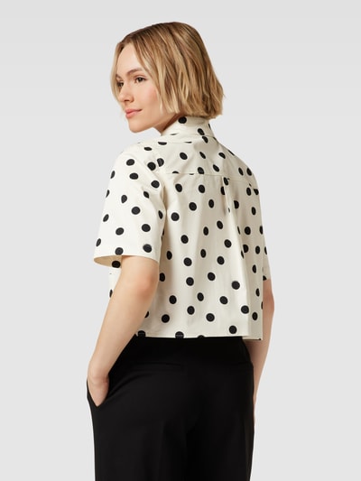 JAKE*S STUDIO WOMAN Cropped Hemdbluse mit Polka Dots Offwhite 5