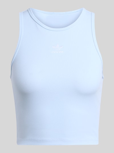 adidas Originals Slim Fit Crop Top aus reiner Baumwolle Hellblau 2