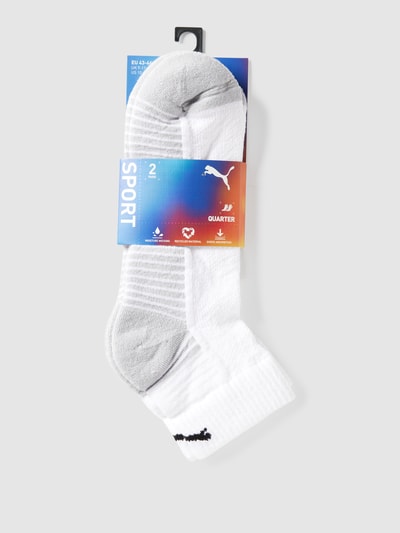 Puma Socken mit eingewebten Label-Details im 2er-Pack Modell 'Sport' Weiss 3