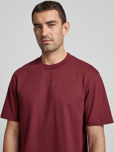 HUGO T-Shirt mit Label-Schriftzug Modell 'Dapolino' Rot 3