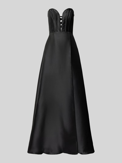 Luxuar Abendkleid in trägerlosem Design Black 1