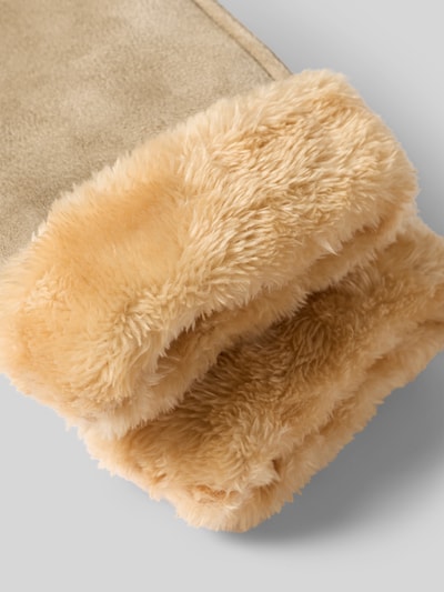 EEM Handschuhe mit Futter aus Kunstfell Cognac 2