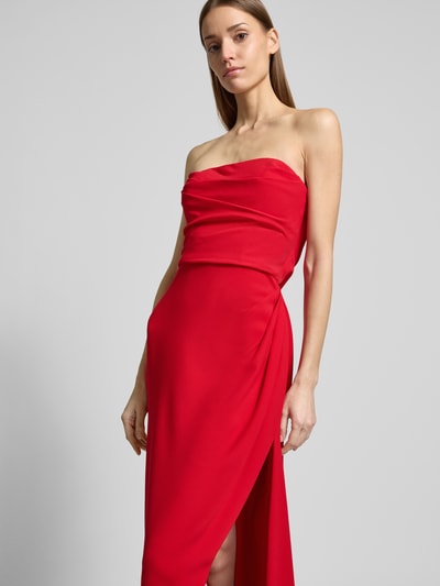 Vera Wang Bride Abendkleid mit seitlicher Raffung Modell 'BORIE' Rot 3