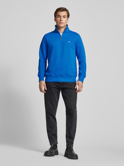 Gant Sweatshirt mit Label-Stitching Royal 1