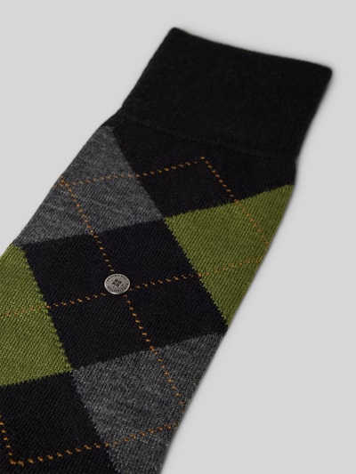 Burlington Socken aus Schurwoll-Mix mit Label-Detail Modell 'Edinburgh' Black 2