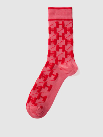 HUGO Socken mit Allover-Logo Pink 1