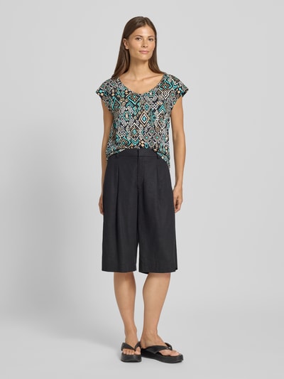 s.Oliver RED LABEL Loose Fit T-Shirt aus Baumwoll-Modal-Mix BLACK 1