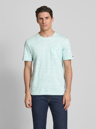 Tom Tailor Regular Fit T-Shirt aus Baumwoll-Mix Petrol 4