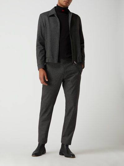 HUGO Pantalon met viscose, model 'Gason' Antraciet - 1