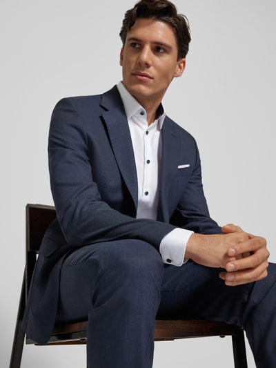 Jake*s Slim Fit Businesshemd in Premiumqualität mit extra langem Arm Weiss 3