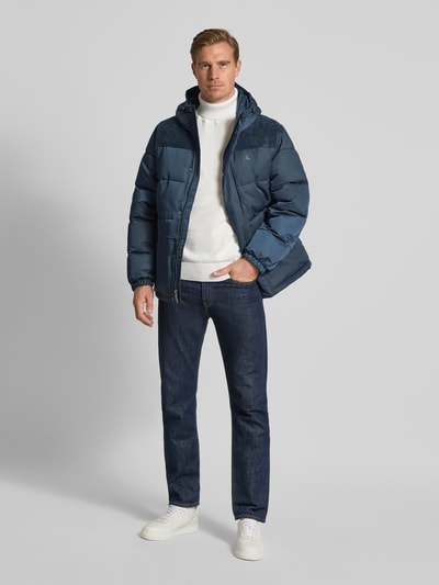 Calvin Klein Jeans Puffer Jacket mit verdecktem Reißverschluss und Label-Stitching Dunkelblau 1