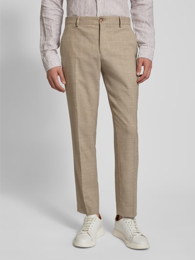 SELECTED HOMME Slim Fit Stoffhose mit Webmuster Modell 'OASIS' Sand 4
