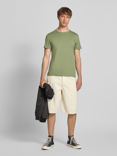 Tommy Jeans Regular fit T-shirt van puur katoen Olijfgroen - 1