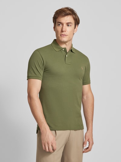 Polo Ralph Lauren Slim Fit Poloshirt mit Logo-Stitching Oliv 4