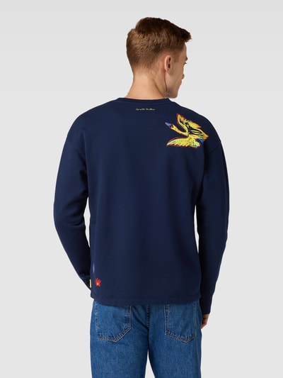 Scotch & Soda Sweatshirt mit Allover-Muster Dunkelblau 5