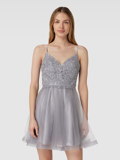 Laona Cocktailkleid mit Herz-Ausschnitt Silber 4