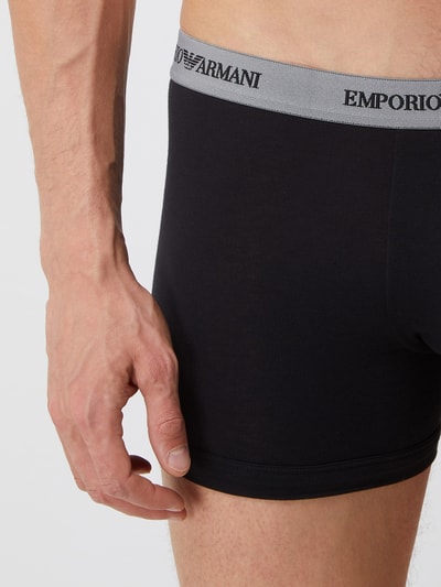 Emporio Armani Trunks aus Baumwoll-Mix mit elastischem Logo-Bund Black 5